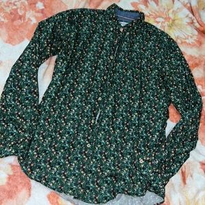 Zara men’s slim fit xl button down shirt floral